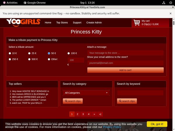 $1 Princess Kitty Trial Membership