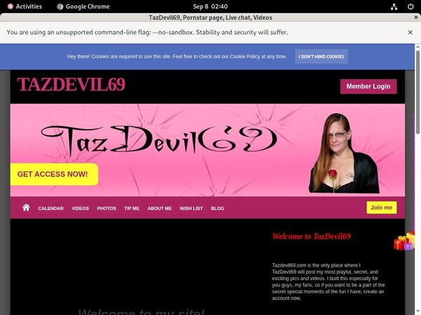 Active Tazdevil69.modelcentro.com Passwords