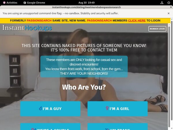 Instant Hookups Premium Account Login