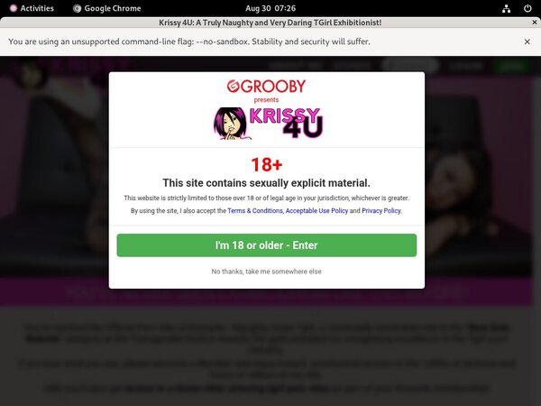 Krissy4u Sign Up Page