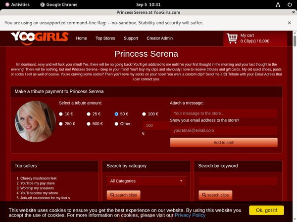 Princess Serena Account And Password Princess Serena Account And Password
