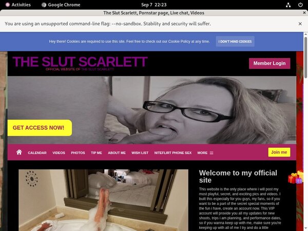 The Slut Scarlett Account Information